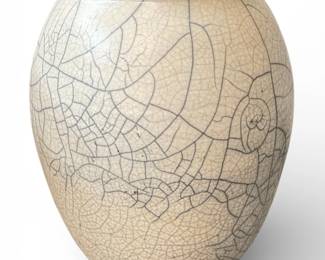 Raku Crackle Glaze Urn