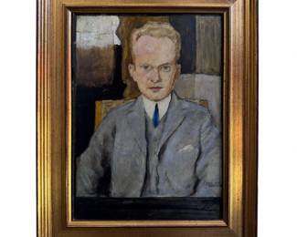 1925 OTTO LANDWEHR Mixed Media Portrait of a Man