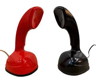 Two Mid Century ERICSSON Ericofon "Cobra" Rotary Telephones