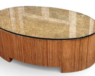 GABRIELLA CRESPI (Italian, 1922-2017) Pencil Reed Coffee Table 