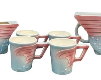 Vintage PELZMAN DESIGNS for VANDOR "Wings & Stars" Coffee/Tea Service 
