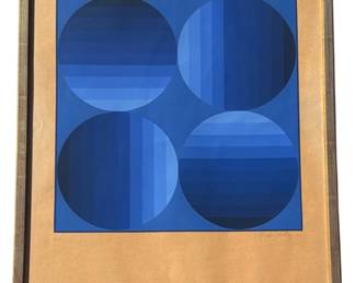 VICTOR VASARELY (Hungarian-French, 1906-1997) "Hold K" Op Art Serigraph