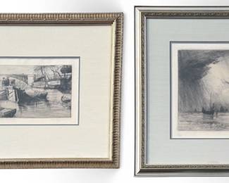 Two Signed Early Nautical Etching, LATENAY & HEYMAN 