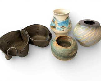 Collection of Post Modern Studio Pottery Vases