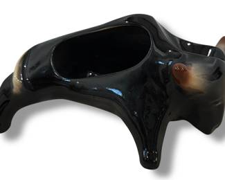 Mid Century Bull Tobacco and Pipe Holder