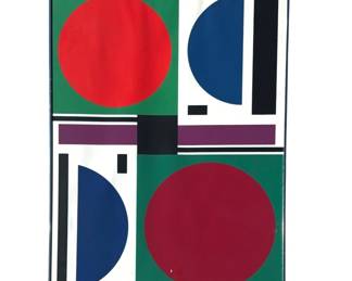 AUGUSTE HERBIN (French 1882 - 1960) "At Galerie Denis Rene" Screenprint