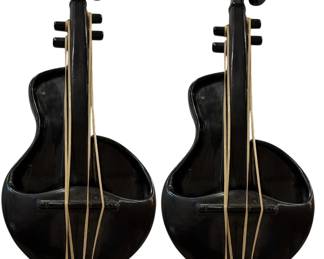 Mid Century REDWING Cello Wall Pockets, Pair