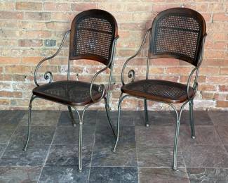 Pair of DREXEL Heritage Cane Bistro Chairs