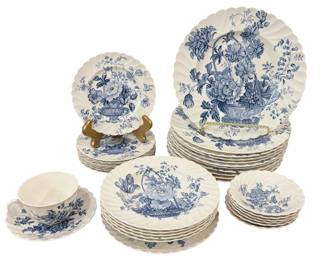 CLARICE CLIFF (English, 1899-1972) "Charlotte" Dinnerware for ROYAL STAFFORDSHIRE