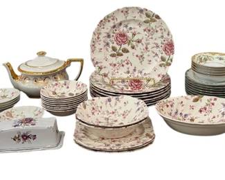 Large Assortment of Painted Porcelain Dinnerware, HAVILAND, KAISER