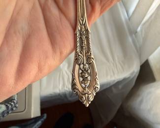Sterling flatware- Rose point by Wallace
