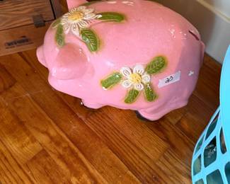 Vintage chalk ware piggy bank