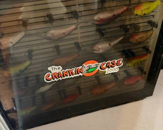 Tackle box filled with vintage lures 