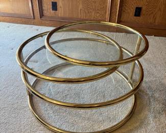 Vintage Brass swivel coffee table