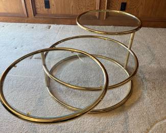 Vintage Brass swivel coffee table