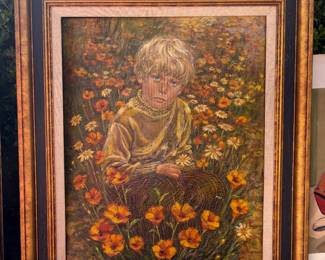 Portrait of Boy in Flower Field