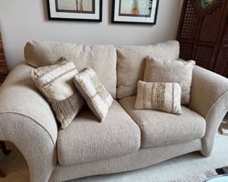 Rolled Arm Two Cushion Love Seat by Sealy