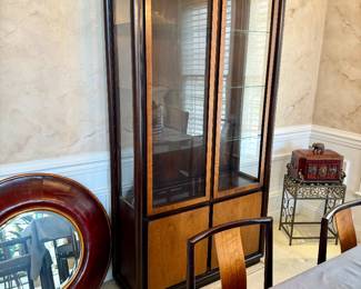 Vintage Mt. Airy Furniture Lighted China Cabinet