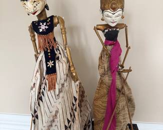 Indonesian Wayang Golek Rod Puppets