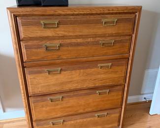 Vintage American Drew 5 Drawer Chest