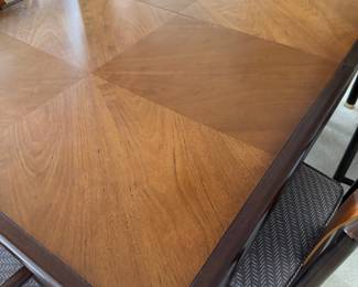 Mt. Airy Mid-Century Dining Set with Geometric Diamond Veneer Top