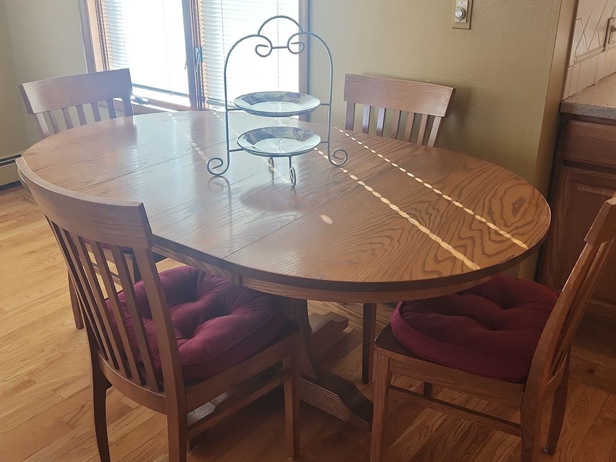 Oak Dining Table with 4 Chairs