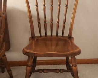 Solid Maple Drop-Leaf Dining Table and Chairs Set