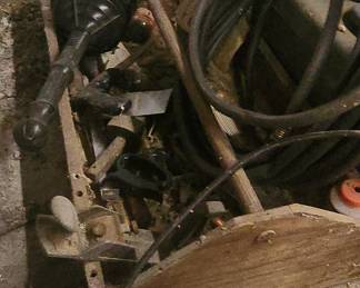 Vintage Wooden Toolbox with Assorted Plumbing/Hardware Tools