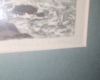 Coastal Landscape Etching by William H. H. Chauncey