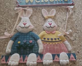 Easter Bunny Welcome Sign