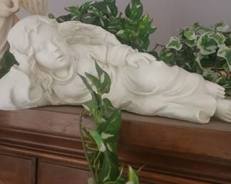 Sleeping Cherub Angel Statue