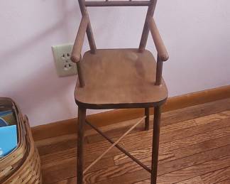 Antique Wooden Child's High Chair