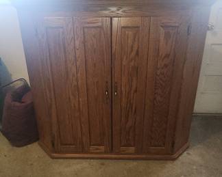 Oak Corner Cabinet