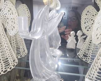 Ferro & Lazzarini Murano Glass Angel Candleholder