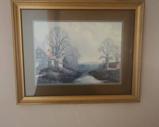 Framed Winter Landscape Print