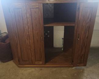 Oak Corner Cabinet