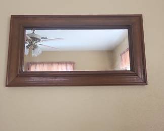 Rectangular Wooden Framed Mirror