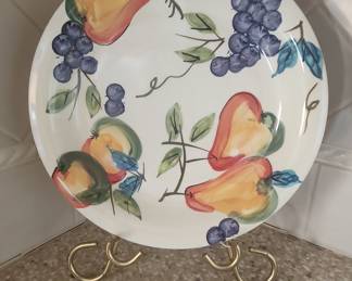 Royal Norfolk Stoneware Hand-Painted Fruit Plate