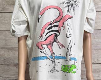 Bo Sterk Pink Flamingo T-Shirt. XLVintage. ArtBeach Radio Music