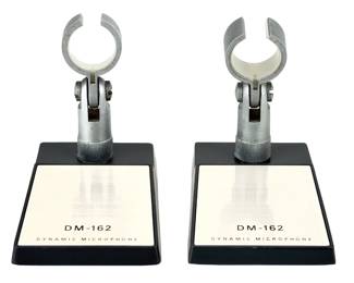 Vintage DM-162 Dynamic Microphone Stands Desk Mount Pair - Lot of 2