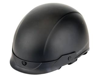 Harley-Davidson HD-J03 Half Helmet, Size XL. -Matte Black with Visor, DOT