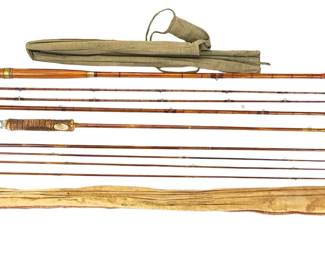 Lot of 2 Vintage Bamboo Fly Rods for Restoration South Bend 359 & H. Hildebrand Muenchen