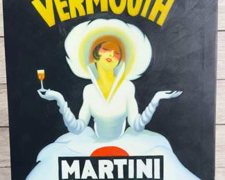 Vermouth Martini & Rossi SA Torino Vintage Poster Style Canvas Painting