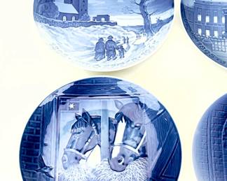 Collectible B&G Danish Christmas Plates Lot of 4: 1965, 1970, 1975, 1990