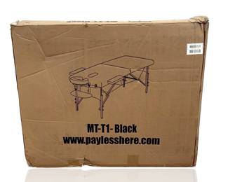 BestMassage MT-T1 Black Portable Folding Massage Table, New. inBox