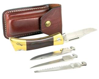 Vintage Case XX Changer 4-Blade Interchangeable Pocket Knife Set, 1990s