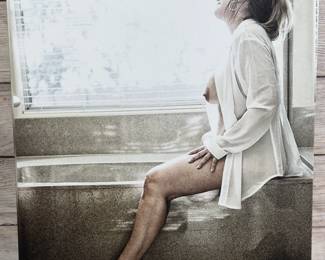 Figurative Photography Canvas Print, Woman in Bathroom, 20x16