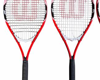 Lot of 4 Wilson Federer Adult Tennis Racquets - Recreational Model