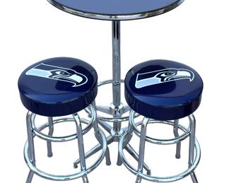 Seattle Seahawks Official NFL High-Top Bar Table & 2 Stools Set