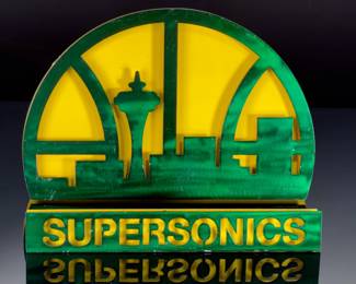 Vintage Seattle SuperSonics 3D Custom Metal Sign - High Quality NBA Memorabilia